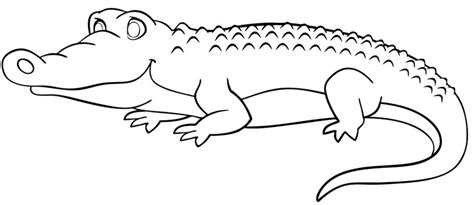 Animated Crocodile Clipart Black