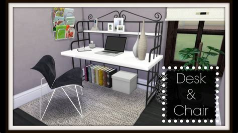 Sims 4 - Office: Desk & Chair (TS2 to TS4) - YouTube