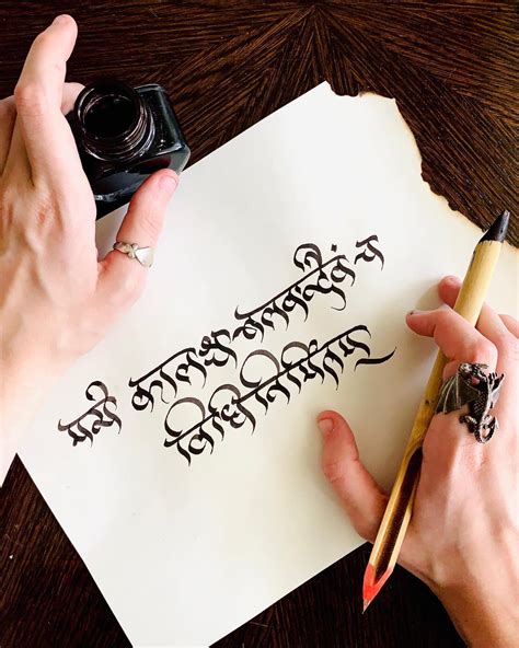 Sanskrit calligraphy practice : r/Calligraphy