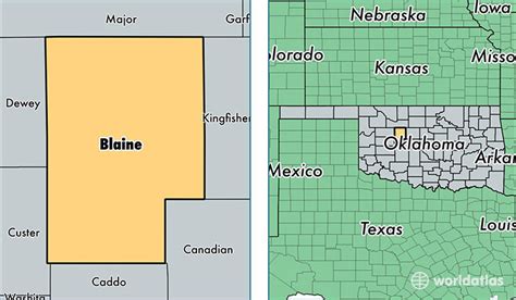 Blaine County, Oklahoma / Map of Blaine County, OK / Where is Blaine ...