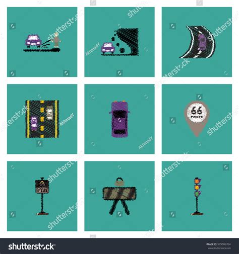 Icy Road Signs Stock Vector Illustration Of Transport - vrogue.co