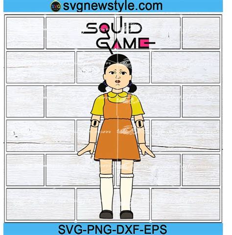 Squid Game Doll SVG, Squid Game Doll Head Svg, Png, Dxf, Eps Cricut ...