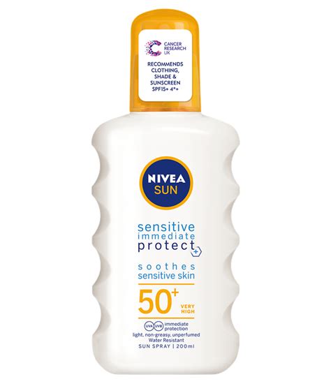 NIVEA SUN Sensitive Immediate Protect Spray SPF 50+ Reviews 2020