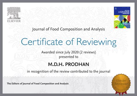 (PDF) Reviewer recognition from the editor of the Journal of Food ...