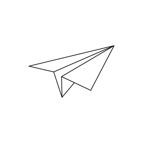 Paper plane icon, outline style 14448921 Vector Art at Vecteezy