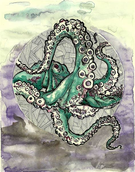 Pin on Octopuses | Zen doodle art, Kraken drawing, Drawings