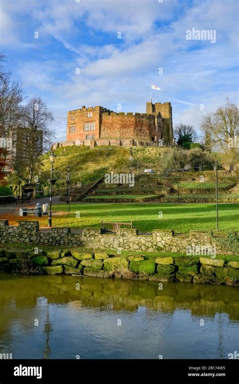 Tamworth Castle, a Norman castle, town of Tamworth, Staffordshire ...