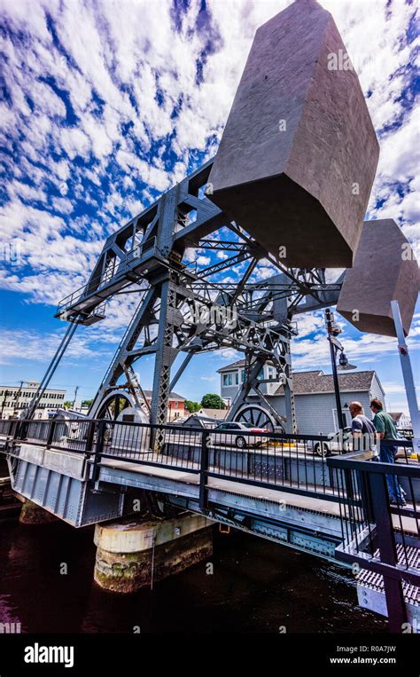 Mystic River Bascule Bridge Mystic, Connecticut, USA Stock Photo - Alamy