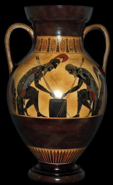 Achilles and Ajax Playing Dice Amphora Vase