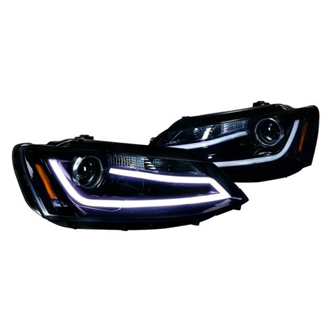 11-12 Volkswagen Jetta Projector HeadLights -Glossy Black