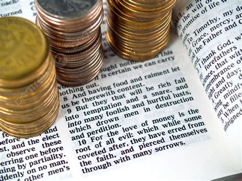 Bible Verse Love Of Money Closeup Catholic Timothy Photo Background And ...