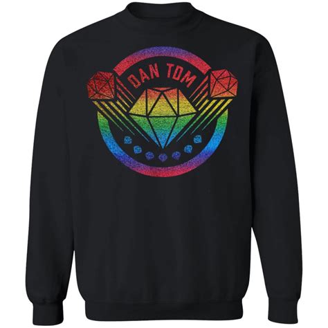 The Official Dantdm Shop Dantdm Merch Dantdm Black Rainbow Hologram Hoodie - Resttee