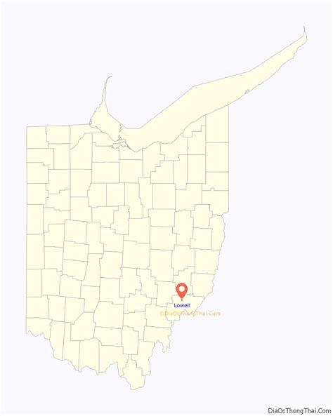 Map of Lowell village, Ohio
