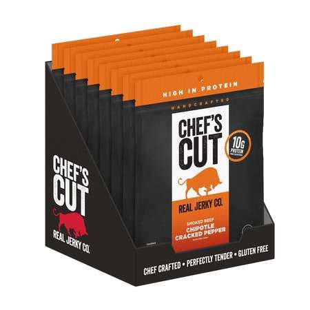 Chefs Cut Real Jerky Co Smoked Beef Chipotle Cracked Pepper 2.5 oz ...