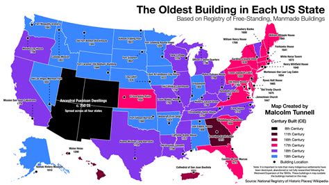 The Oldest Building in Each U.S. State Mapped | LaptrinhX / News