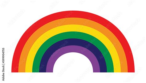 Pride Flag Rainbow. LGBT Flag Rainbow Illustration. Rainbow Shape with ...