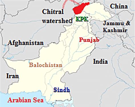 Map of Pakistan showing Chitral watershed. | Download Scientific Diagram