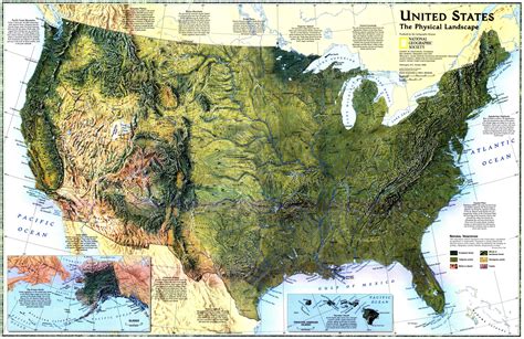 United States: The Physical Landscape, 1996, by... - Maps on the Web