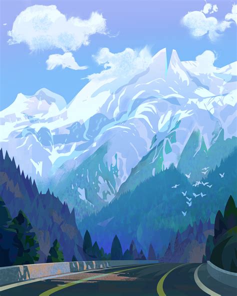 ArtStation - Mountains and Clouds