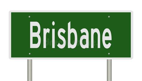 Highway sign for Brisbane stock illustration. Illustration of truck ...