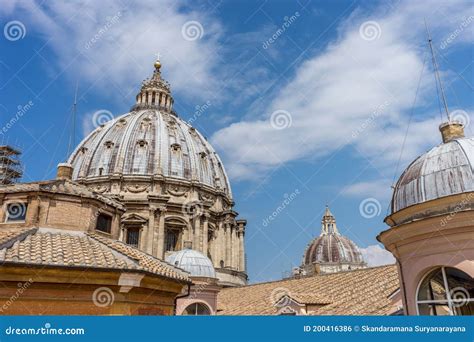 The Dome of Saint Peters Basilica at Vatican City Editorial Photo ...