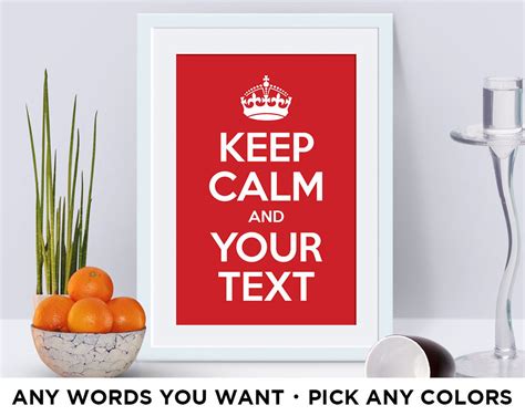 Custom Keep Calm Poster: Keep Calm and Carry on Print - Etsy