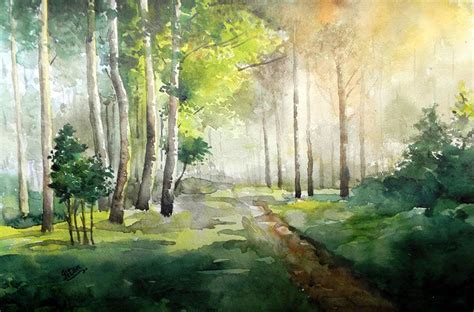 Nature Watercolor Painting at GetDrawings | Free download