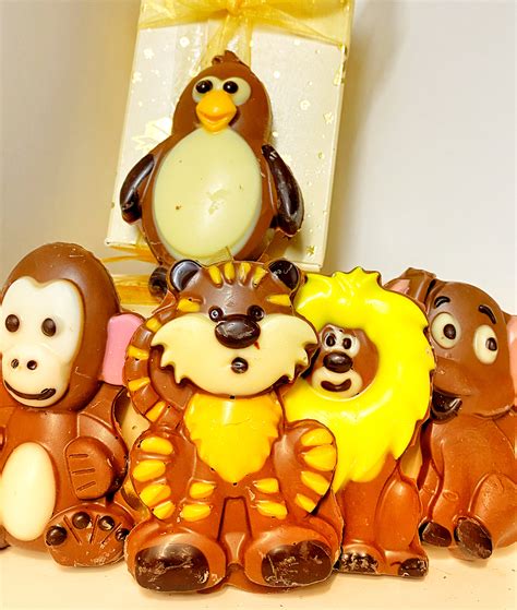 Zoo Characters - 5 Chocolate Animals - Cocoa Bala