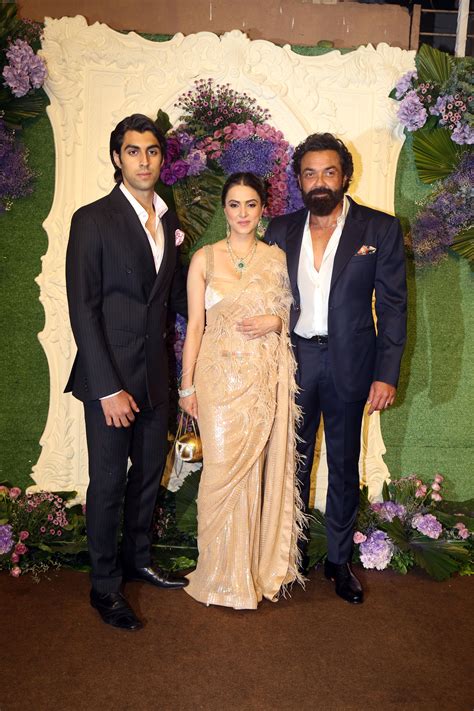 Bobby Deol with wife Tanya and son Aryaman Pose for media at the ...