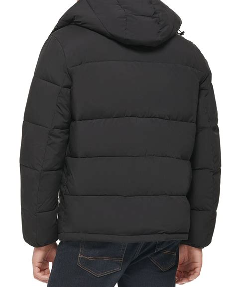 Club Room Men's Stretch Hooded Puffer Jacket, Created for Macy's - Macy's