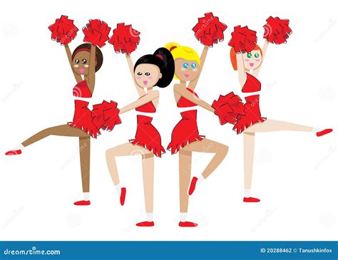 Cheerleading Squad In Rally - Lifting Word Cheer Stock Photography | CartoonDealer.com #19039946