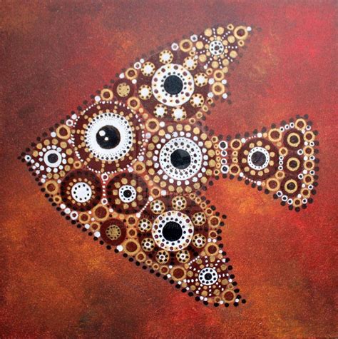 Aboriginal Fish by shelleysupernova.deviantart.com | Aboriginal dot painting, Aboriginal art ...