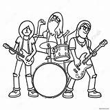 Rock Band Coloring Page 20063 16305 sketch template