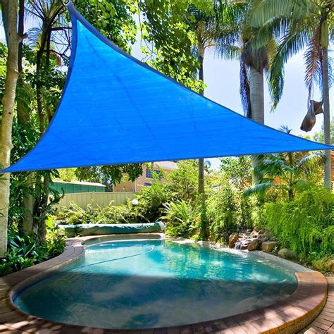 Sun Shade Sail Outdoor Top Canopy Patio UV Block 11.5' 16.5' Triangle ...