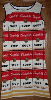 ANDY WARHOL ART FAN PAGE: Vintage 1960's Andy Warhol Soup Can Paper Dress & Some Designer Shoes