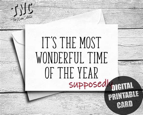 Funny Christmas Card, Printable, Holiday Card, Christmas 2022, Sarcastic Happy Holidays, Anti ...