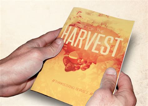 Lord of the Harvest Church Bulletin Template | Inspiks Market