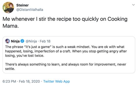 Cooking Mama | Ninja's "It's Just A Game" Tweet | Know Your Meme
