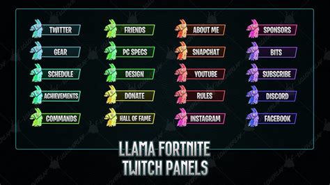 LLAMA FORTNITE - TWITCH PANELS - LoLoverlay