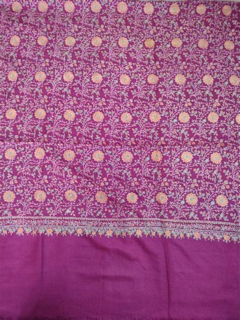 Light Purple Cashmere Pashmina Embroidered Shawl at Rs 25000/piece ...