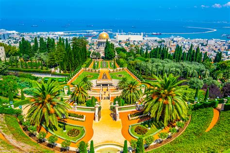 Aerial view of Bahai gardens in Haifa, Israel - Pure Vacations