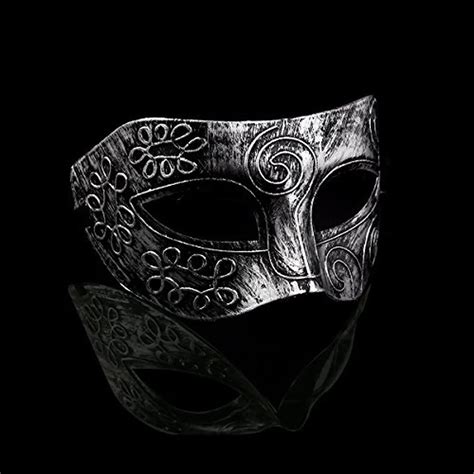 2017 Mens Sliver Masquerade Masks Face Venetian Masks for Fancy Dress Ball Roman Swirl Mask-in ...