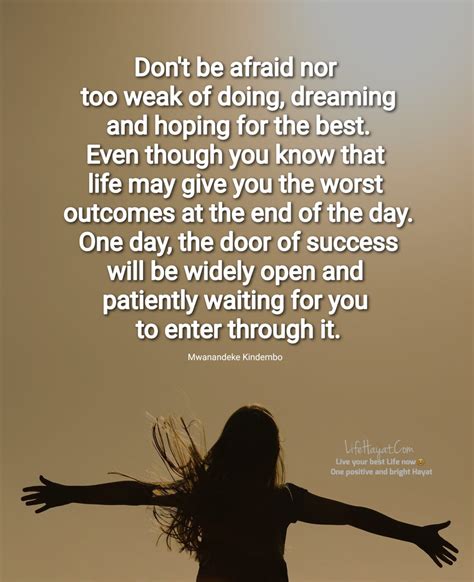 Don't Be Afraid - Inspirational Quotes - Best Life Hayat