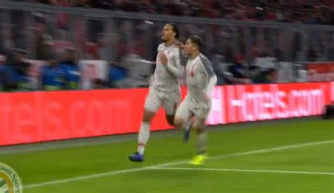 Van Dijk goal video Liverpool vs Bayern Munich