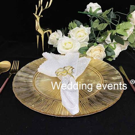 Hobby lobby charger plates gold round design–Weddingevents