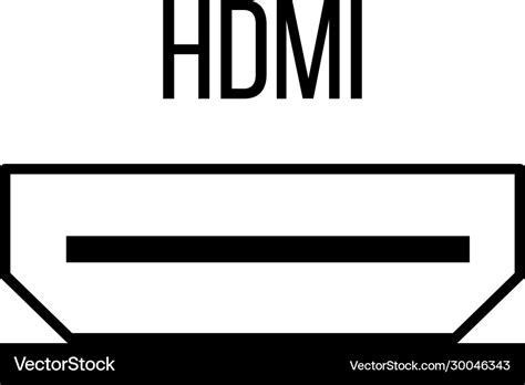 Hdmi icon from electronic devices collection line Vector Image