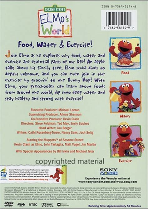 Elmo's World: Food, Water & Exercise! (DVD 2005) | DVD Empire