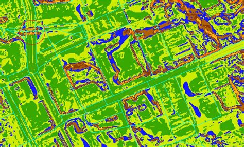 Snapshot from a slope map. Slopes up to 5% are shown dark green, 5-8%... | Download Scientific ...