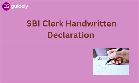 SBI Clerk Handwritten Declaration 2023: Format, Size