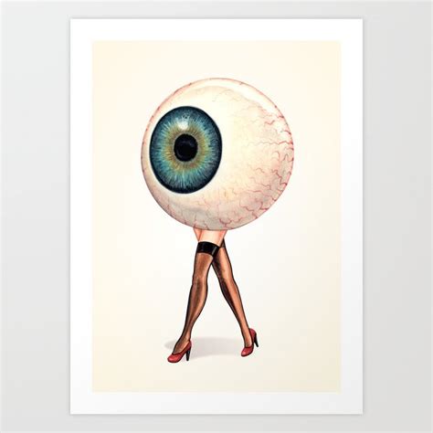 Eyeball Pin-Up Art Print by Kelly Gilleran | Society6